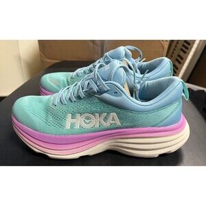 Hoka One One Bondi 8 Men's Size 9 D Airy Blue Athletic Running Sneakers No Box
